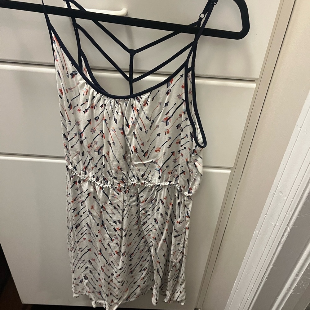 J for Justify Silver Asymmetrical Cut Out Tank Top